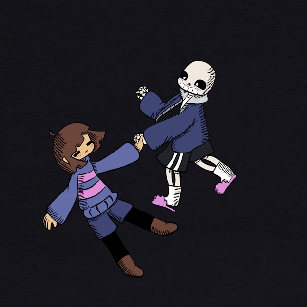 Sans and Frisk by KunkyTheRoid